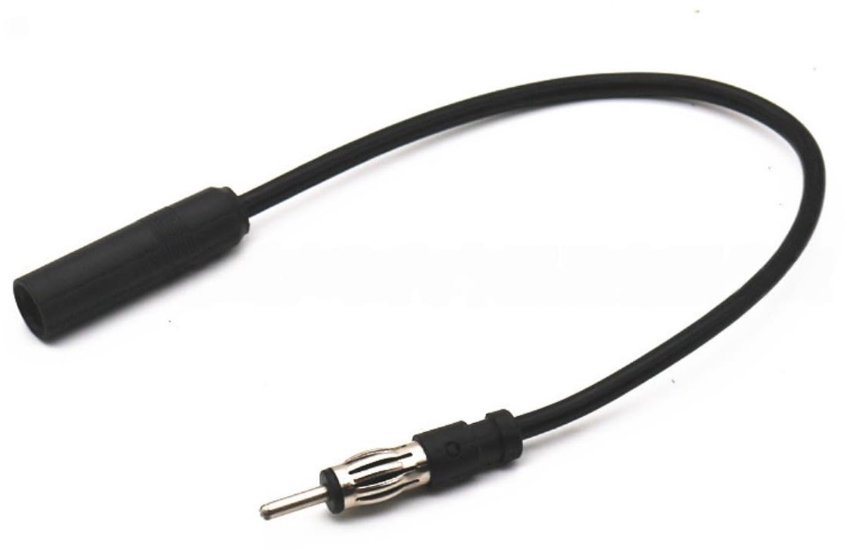 Auto Radio Antenne Verlengkabel Adapter - DIN Man naar DIN Vrouw - 35cm - Geschikt voor voertuigen en boten - ShopVlot