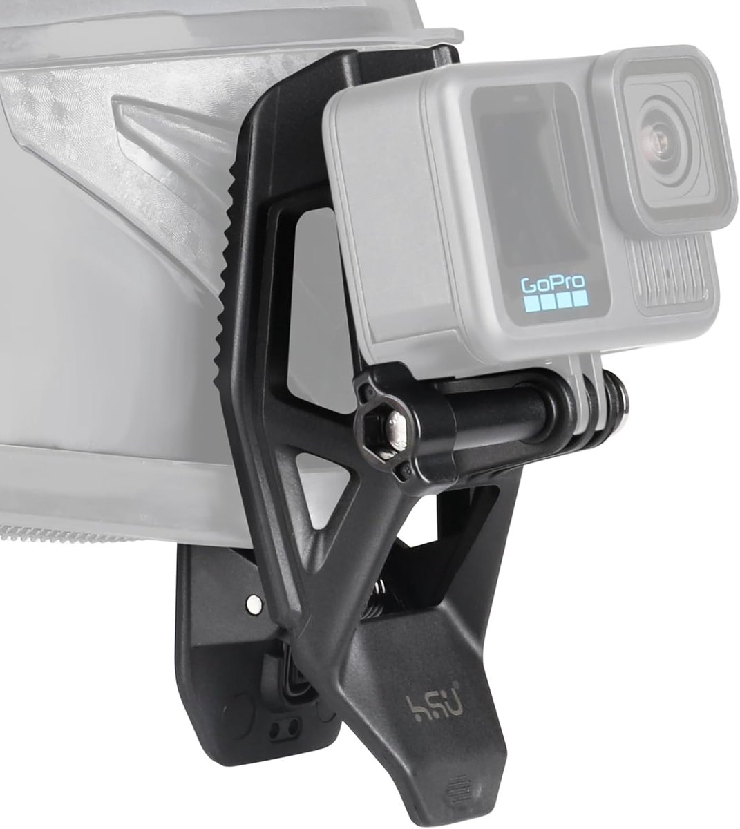 SnelShoppen - Motorhelm Kinmontageclip Actiecamera's - Superklembevestiging voor Hero 13/12/11/10/9/8/7/6/5/4/3 en Osmo Action 5/4/3 - Voor POV Foto's