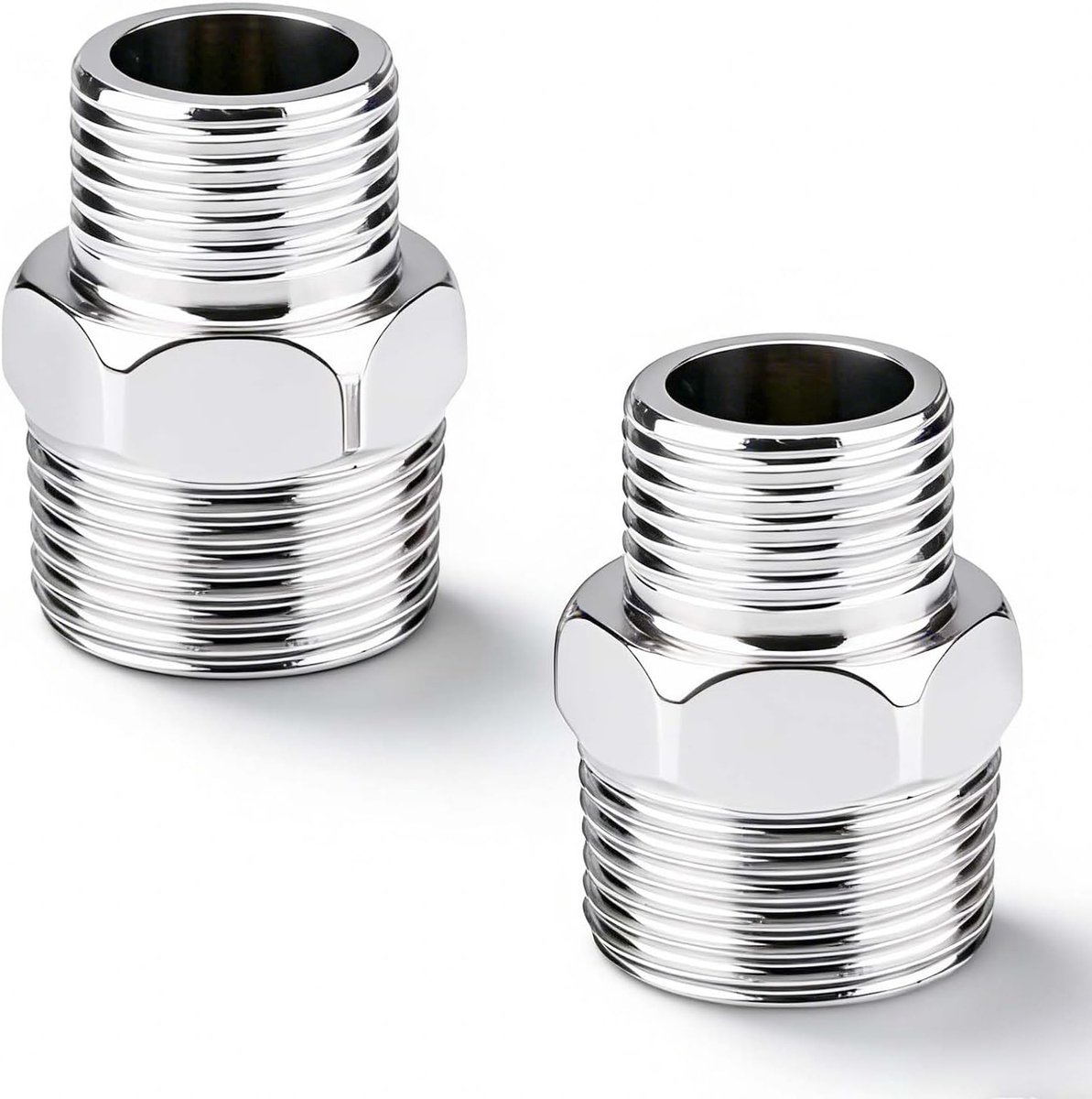 Dubbele nippel reducer 1/2 inch AG naar 3/8 inch AG - roestvrij staal - perfecte aansluiting - ShopVlot