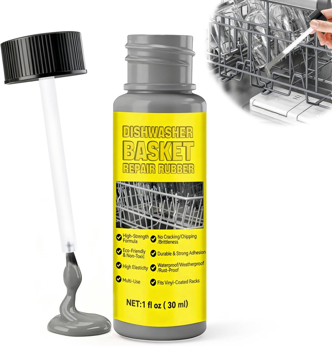 Vaatwassermand, waterdicht, 30 ml, grijs