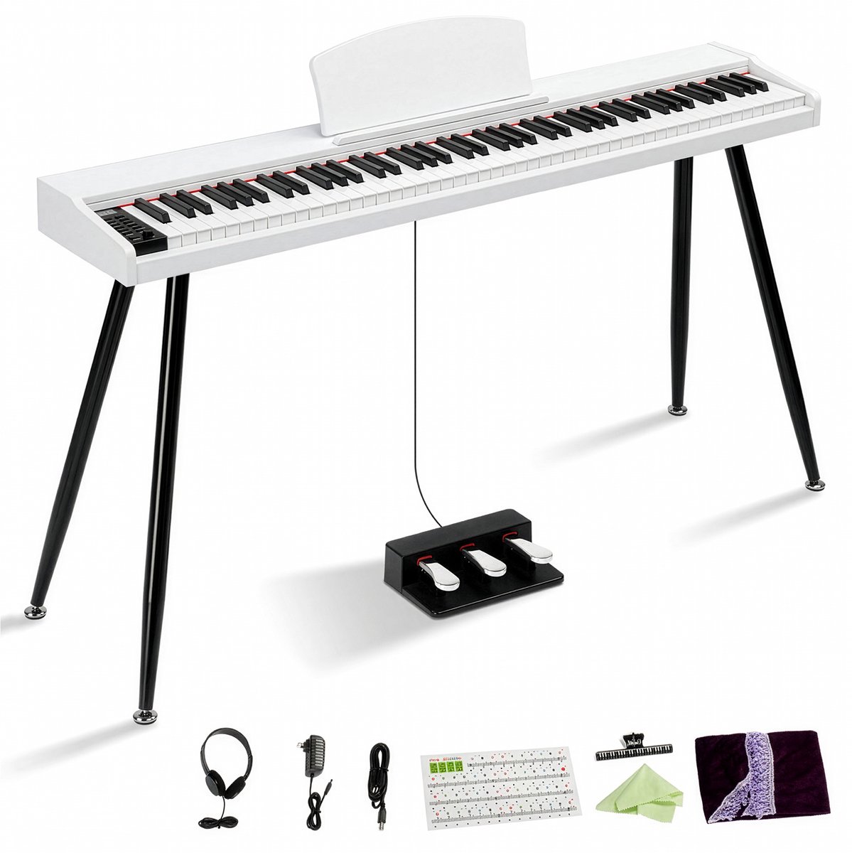 Digitale piano- 88 toetsen - semi-gewogen - Bluetooth MIDI - 120 klanken