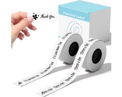 2 rollen compatibel met SUPVAN E10 & E11 Label Maker Tape, wit