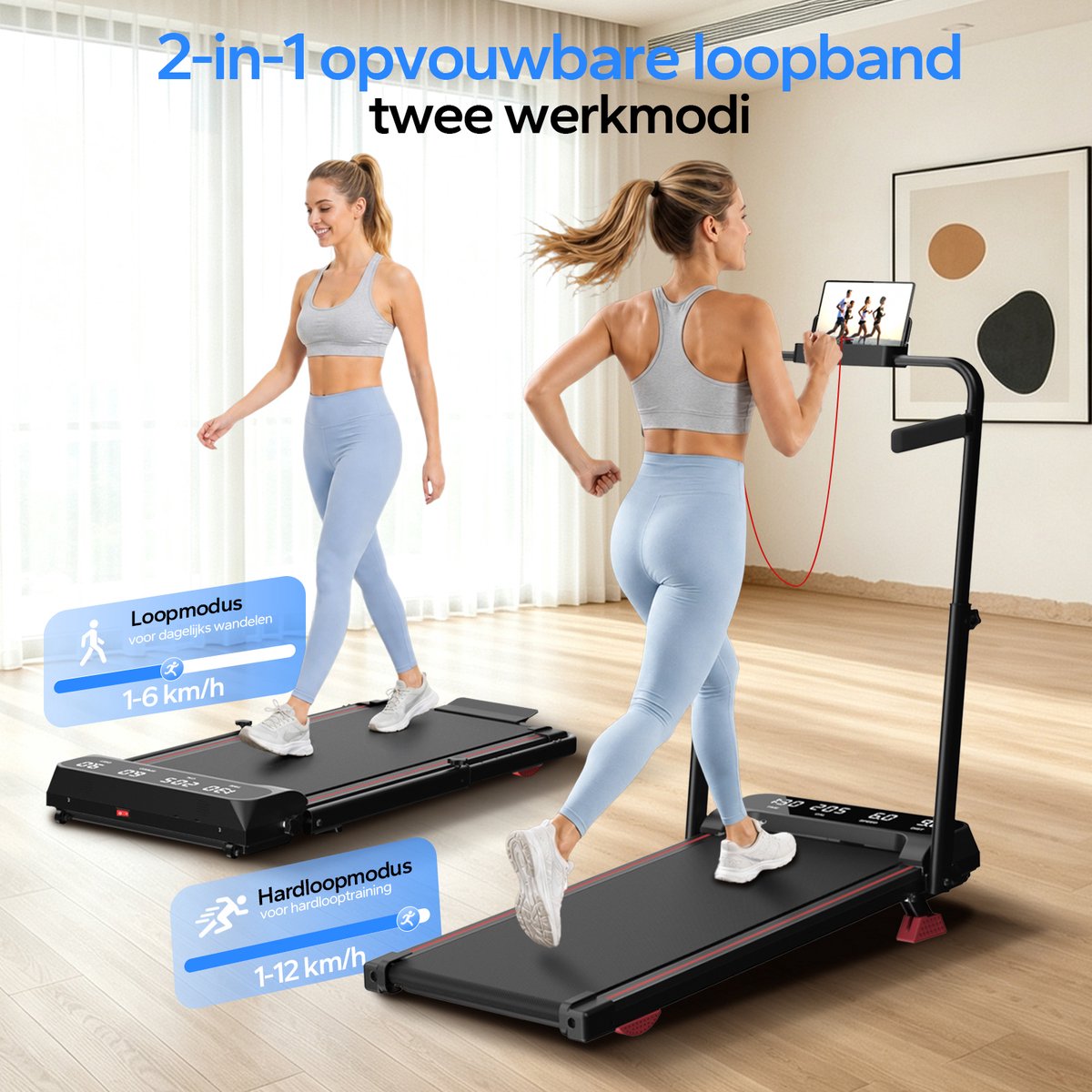 PULSE360 PULSE360 2-in-1 Inklapbare Loopband - afbeelding 2