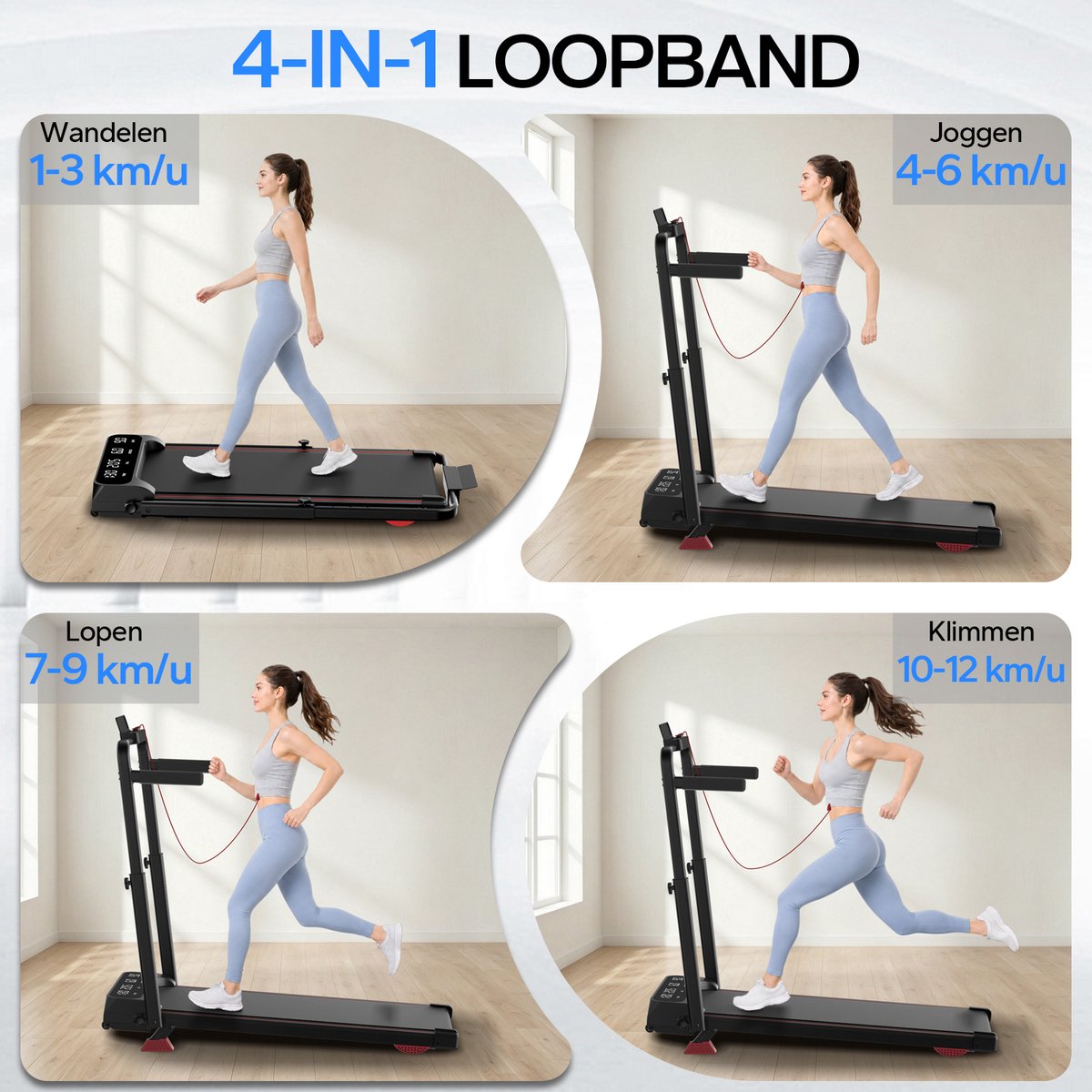 PULSE360 PULSE360 2-in-1 Inklapbare Loopband - afbeelding 4