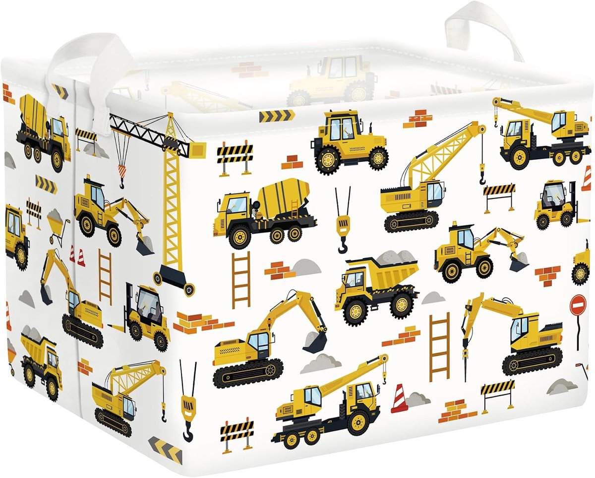 Cars Opbergmand voor Ouders Organiseren Kinderen Speelgoed Kleding Grote Jongens Gift Speelgoed Doos Bin Wasmand voor Badkamer Douche, Engineering, 36L