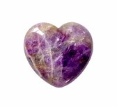 Amethist - Edelsteen - Natuursteen - Hart - 3cm - Healing - Energy - Liefde