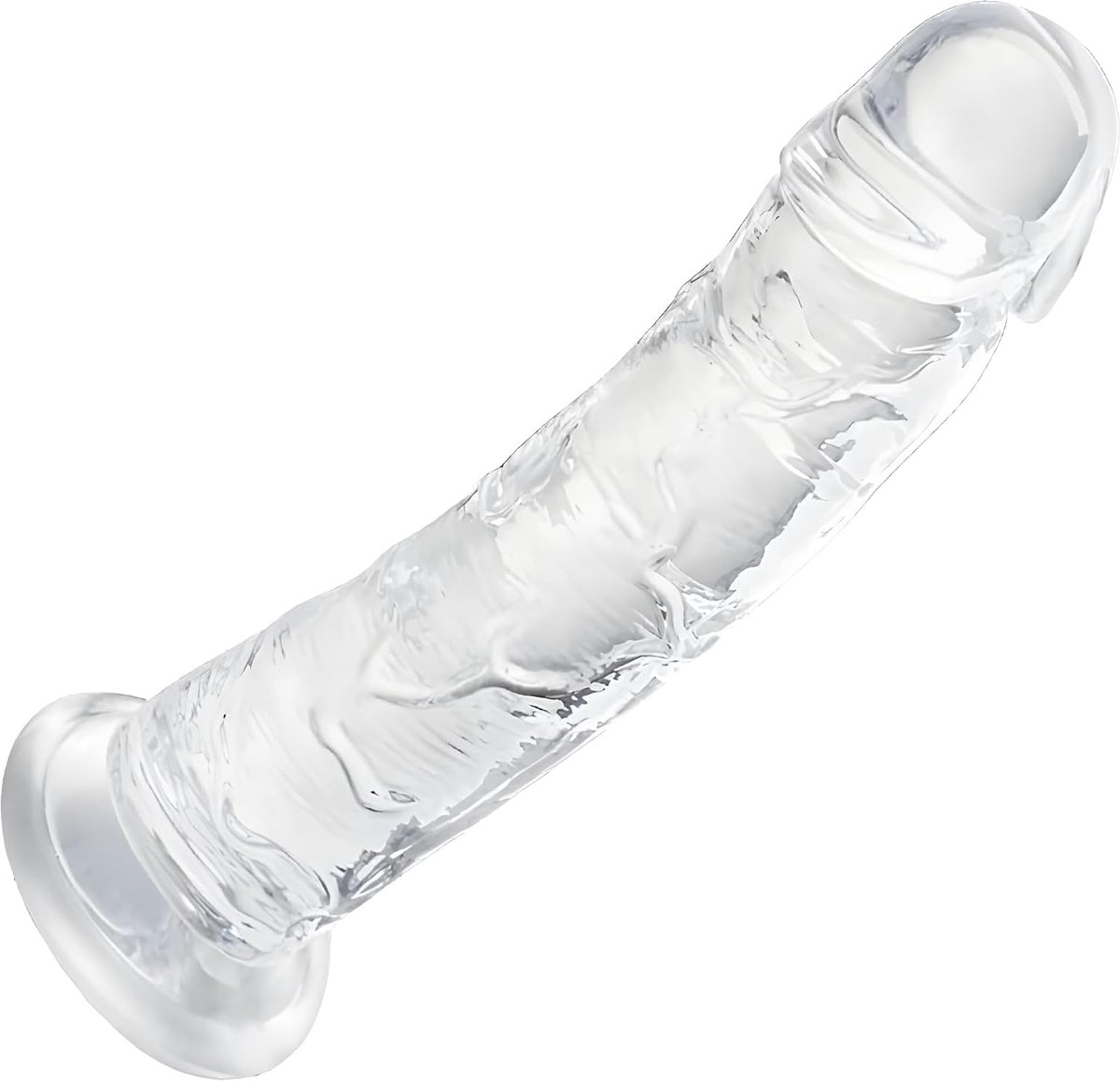 Realistische Transparante Siliconen Dildo met Zuignap - 18 cm - Maat S - Dildo's - Sex Toy voor Vrouwen en Mannen