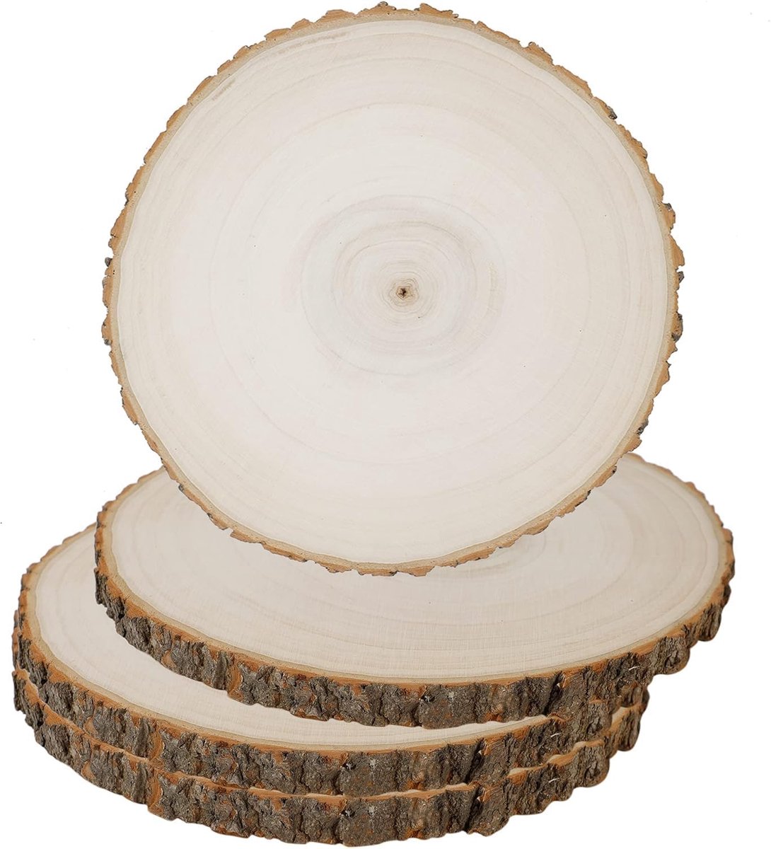20 cm diameter, dikte 1,5 cm, ronde houten plaat, houten schijf om te knutselen, boomschijf, decoratieve log, houten plaatjes, groot voor doe-het-zelf handwerk, bruiloft, schilderen