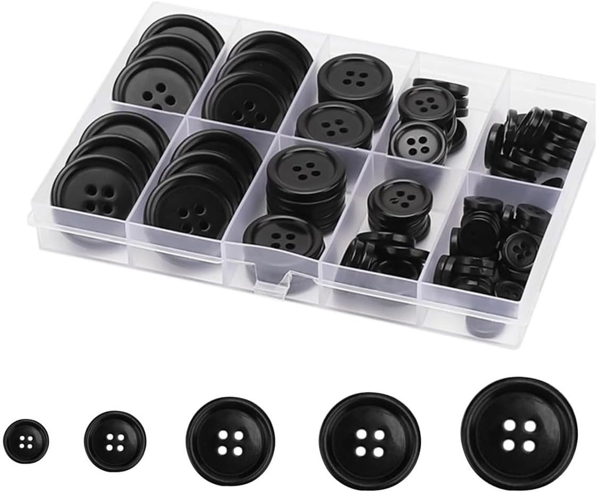 Knoppen (zwart gemengd-100Pack)