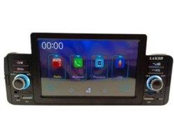 Autoradio Carplay 1 Din avec Android Auto Bluetooth et Radio FM – Écran 5 pouces USB AUX Mirror Link SWC Caméra de recul à écran tactile