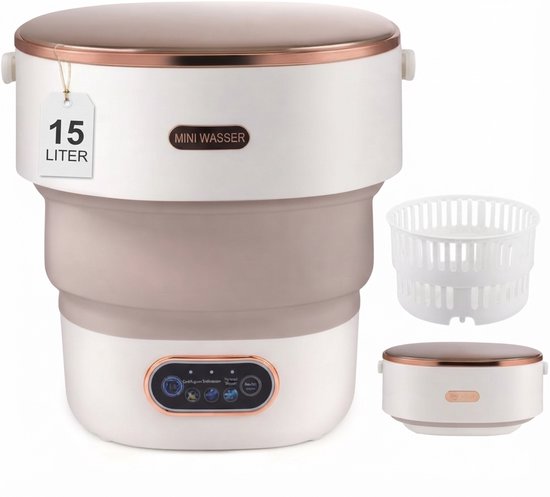 Popalino - 15L Camping Wasmachine - Opvouwbare - Mini - Met Centrifuge - Wasmachine-emmer - Reinigingsmachine - Reiswasmachine van Popalino® — afbeelding 3