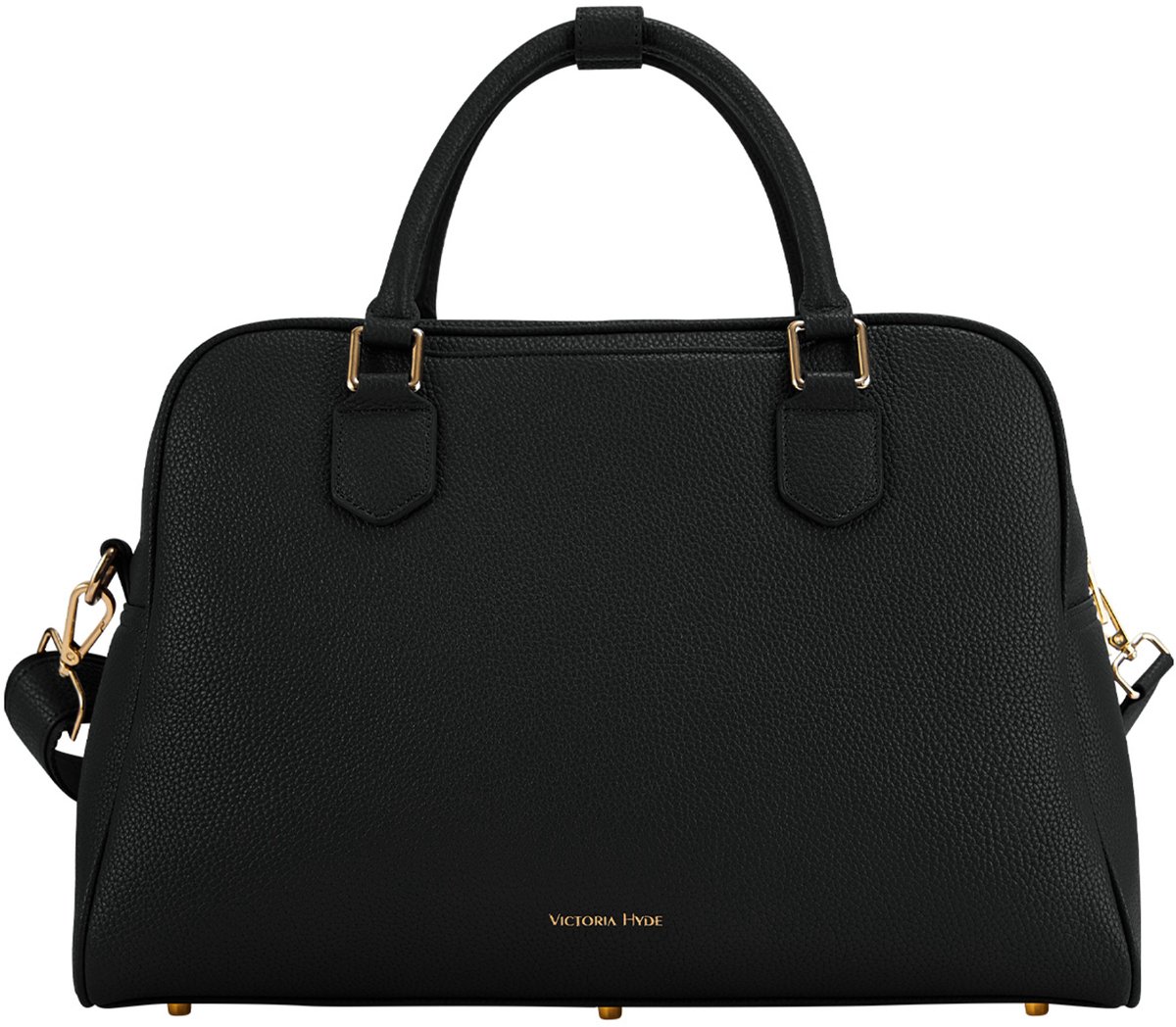 Victoria Hyde "Amal" - Dames Handtassen - Dames Tas Shopper met rits - 14 inch Laptoptas - 3-in-1 - 39.5 x 27 x 15.5 cm - Schoudertas & Handtas – 3-in-1 Laptoptas Dames – Verstelbare En Afneembare Band - Crossbody -Multi Pocket - Imitatieleer - Zwart