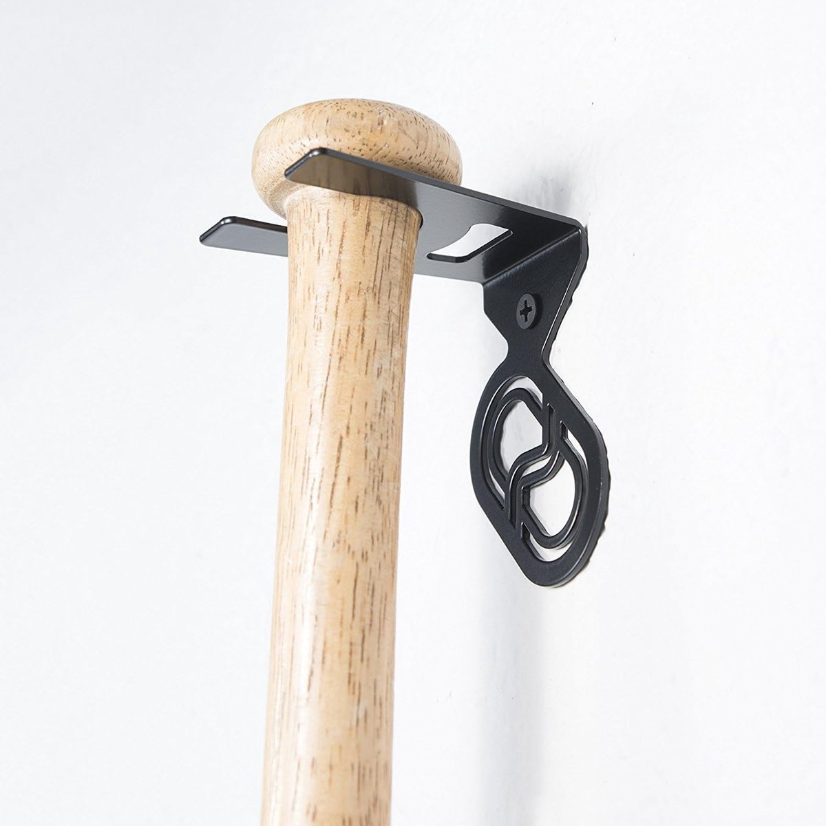 Baseballbat houder - 100% staal - 3 x zwart - ideaal voor opslag - ShopVlot