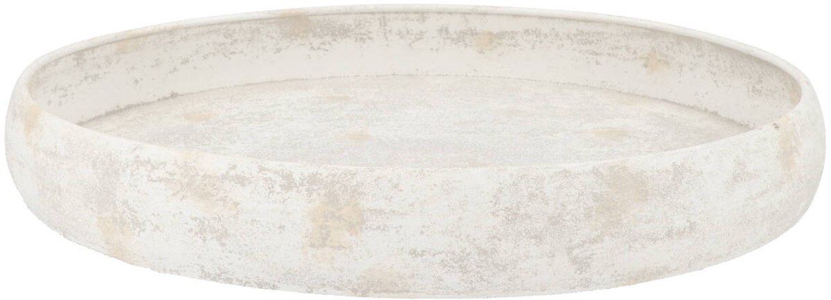 Daan Kromhout - Coaster - Dienblad - Tray - Wit Beige - Metaal - Met rand - 27x6cm
