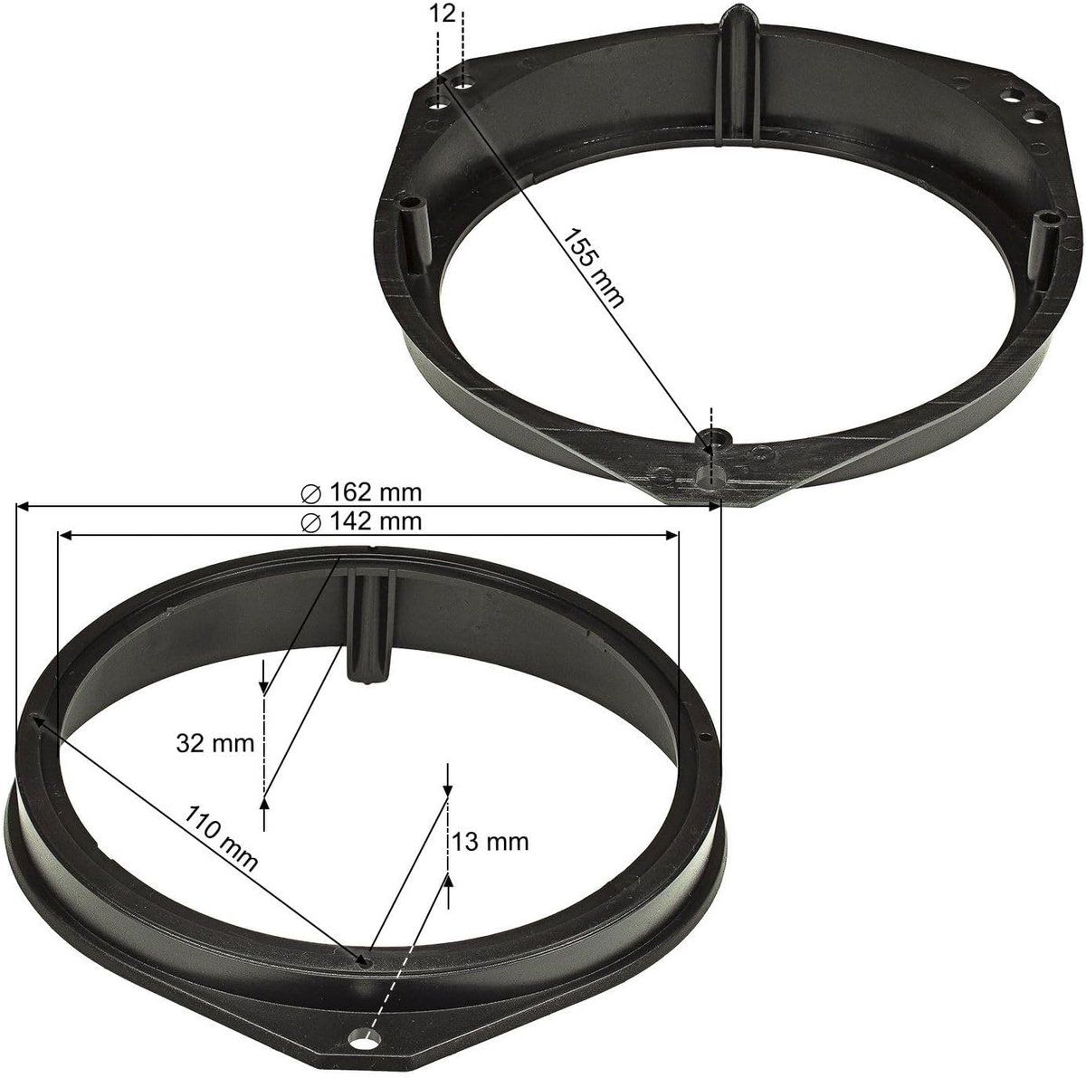 Speakeradapter 165mm DIN - Geschikt voor Opel Corsa B/C - Versterkt geluidskwaliteit - Eenvoudige installatie - ShopVlot