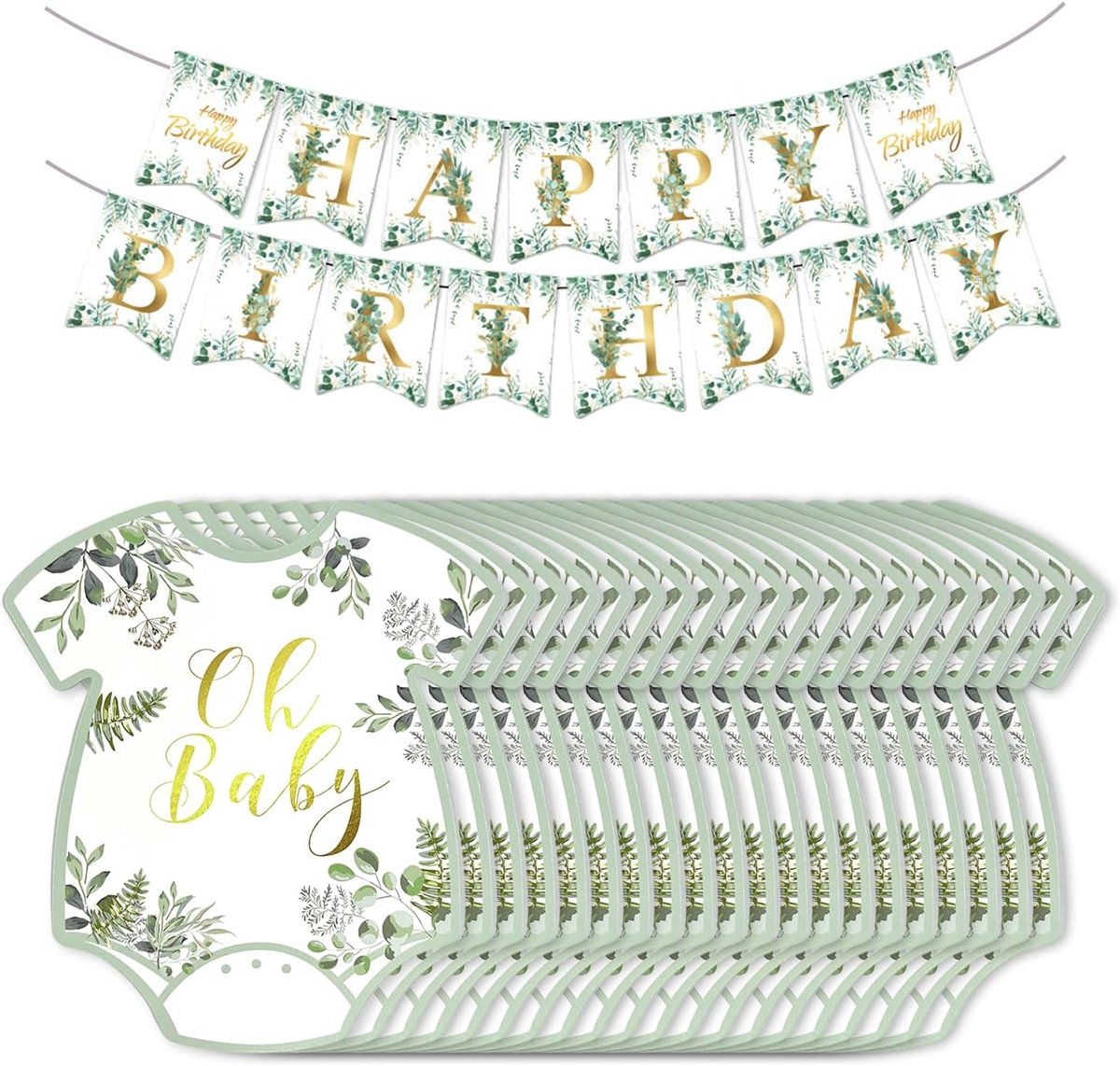 Feestuitnodigingskaarten 20 Stuks - Verjaardagsvlaggen Set - Geschikt Voor Seksfeestje Of Babyfeestjes - ShopVlot