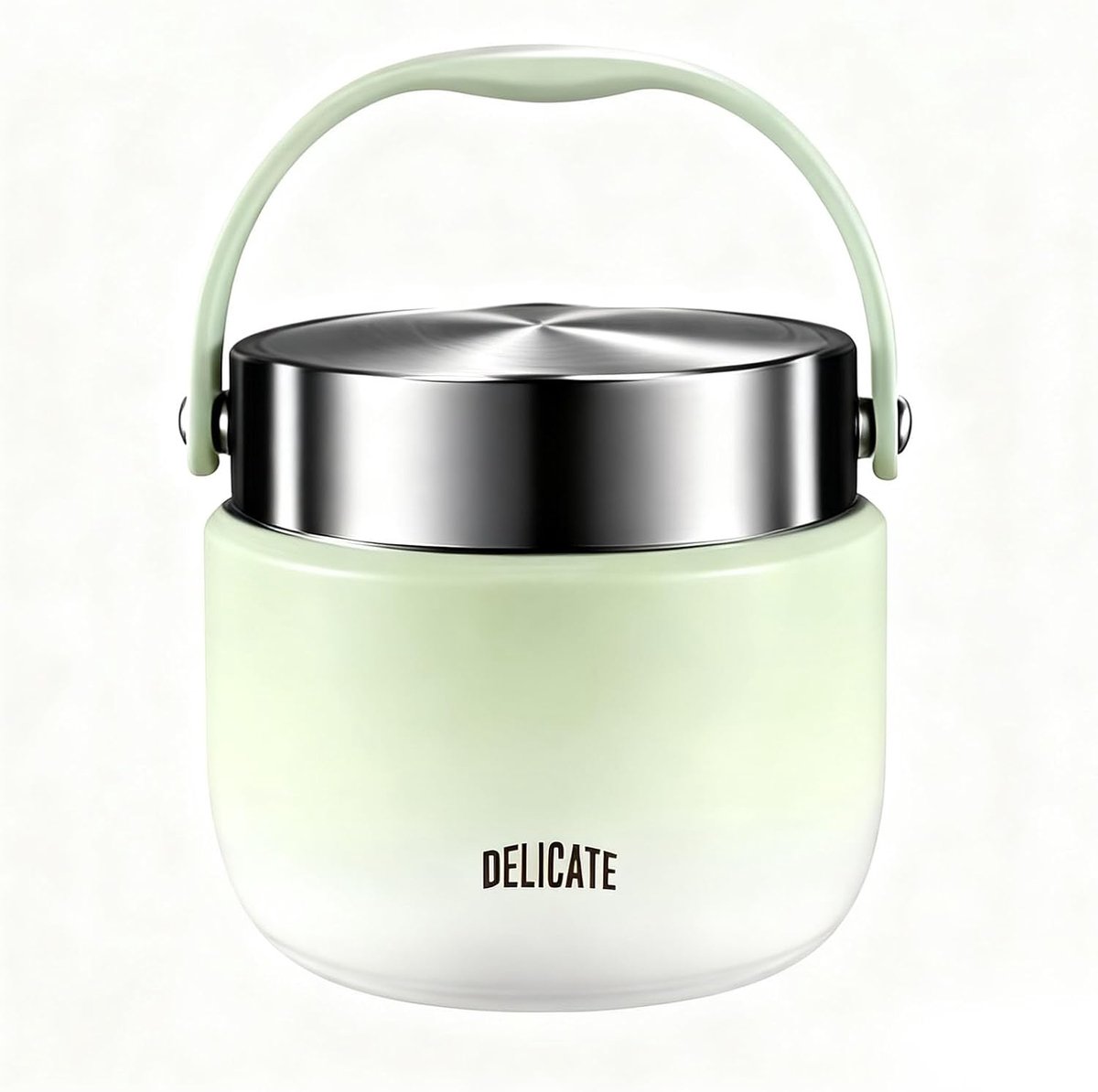 1200ml Insulated Food Bottle with Folding Spoon, Stainless Steel Thermal Soup Containers, Leakproof Vacuum Hot Lunch - ShopVlot