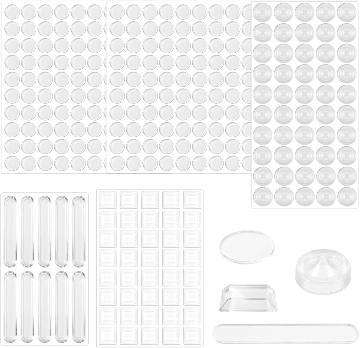 Elastic Buffer Transparent Self Adhesive 4 Sizes Protective Buffer Silicone Furniture Buffer Rubber Buffer for Noise - ShopVlot