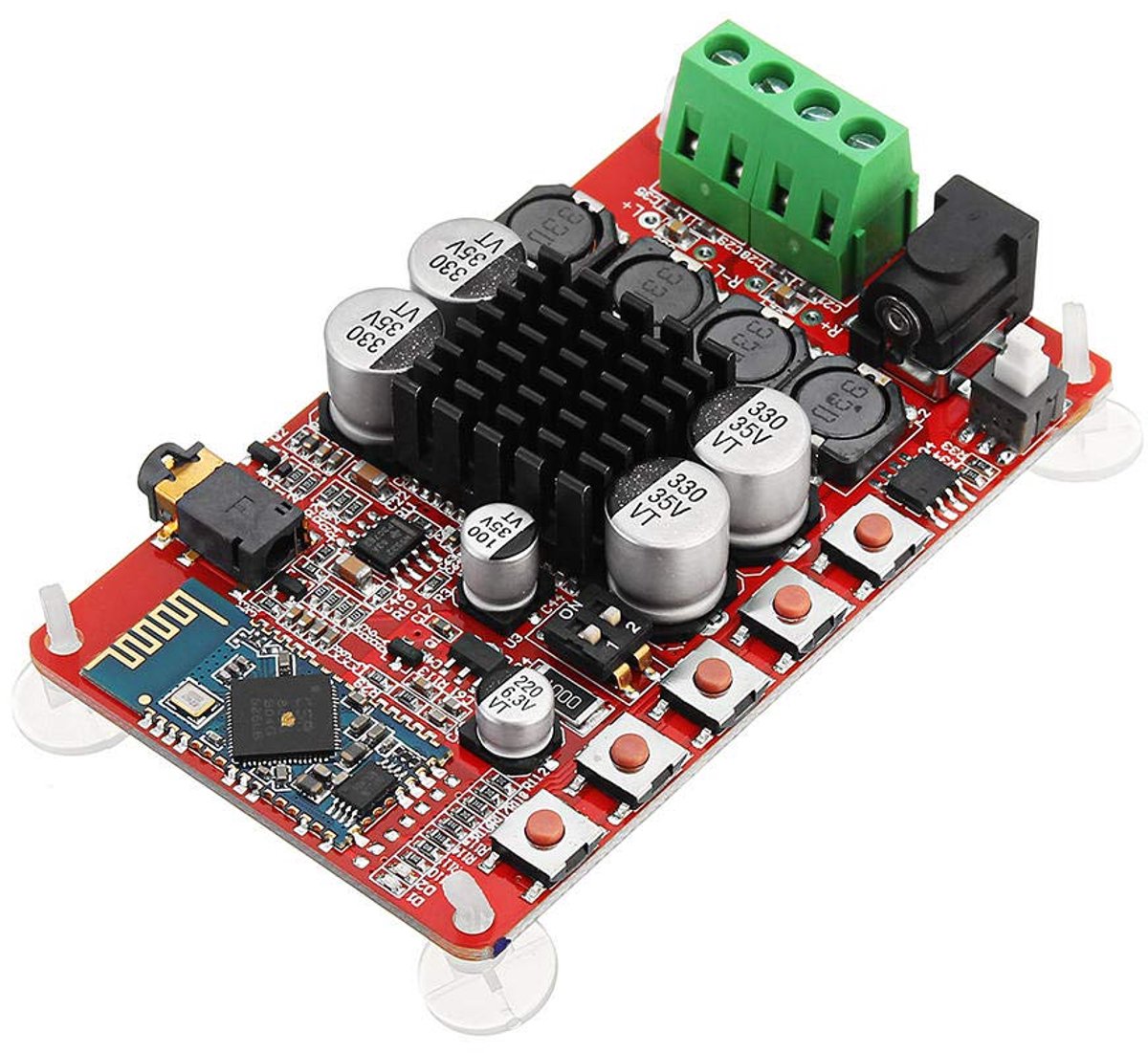 Versterker 2 x 50 Watt - Dual Channel - Bluetooth 4.0 - Hoge geluidskwaliteit en krachtige output - ShopVlot