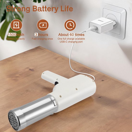 Elektrische pastamachine, handheld, draagbare elektrische pastamachine met 5 roestvrijstalen vormen, draadloos, voor - ShopVlot — afbeelding 3