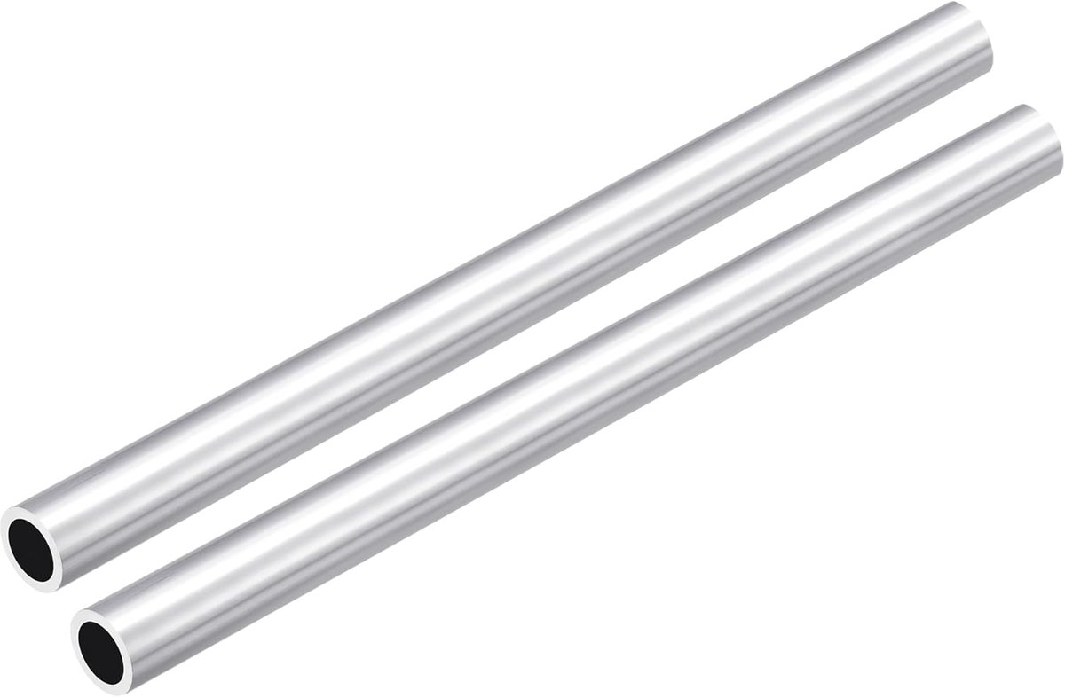 DMiotech 2pcs (16mm OD x 12mm ID) 6063 Aluminum Round Tube 200mm Length Industry Metal Tube for Machinery Frame - ShopVlot
