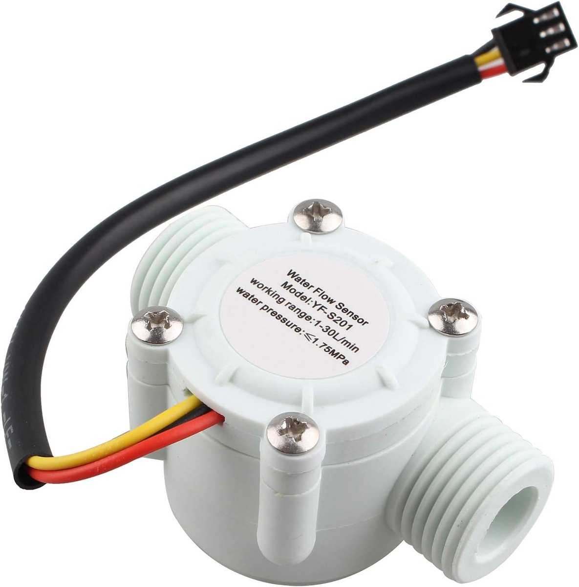 YF-S201 1-30L/min Water Flow Hall Counter/Sensor Water Control Water Flow Rate Switch Flowmeter Counter G1/2 White - ShopVlot