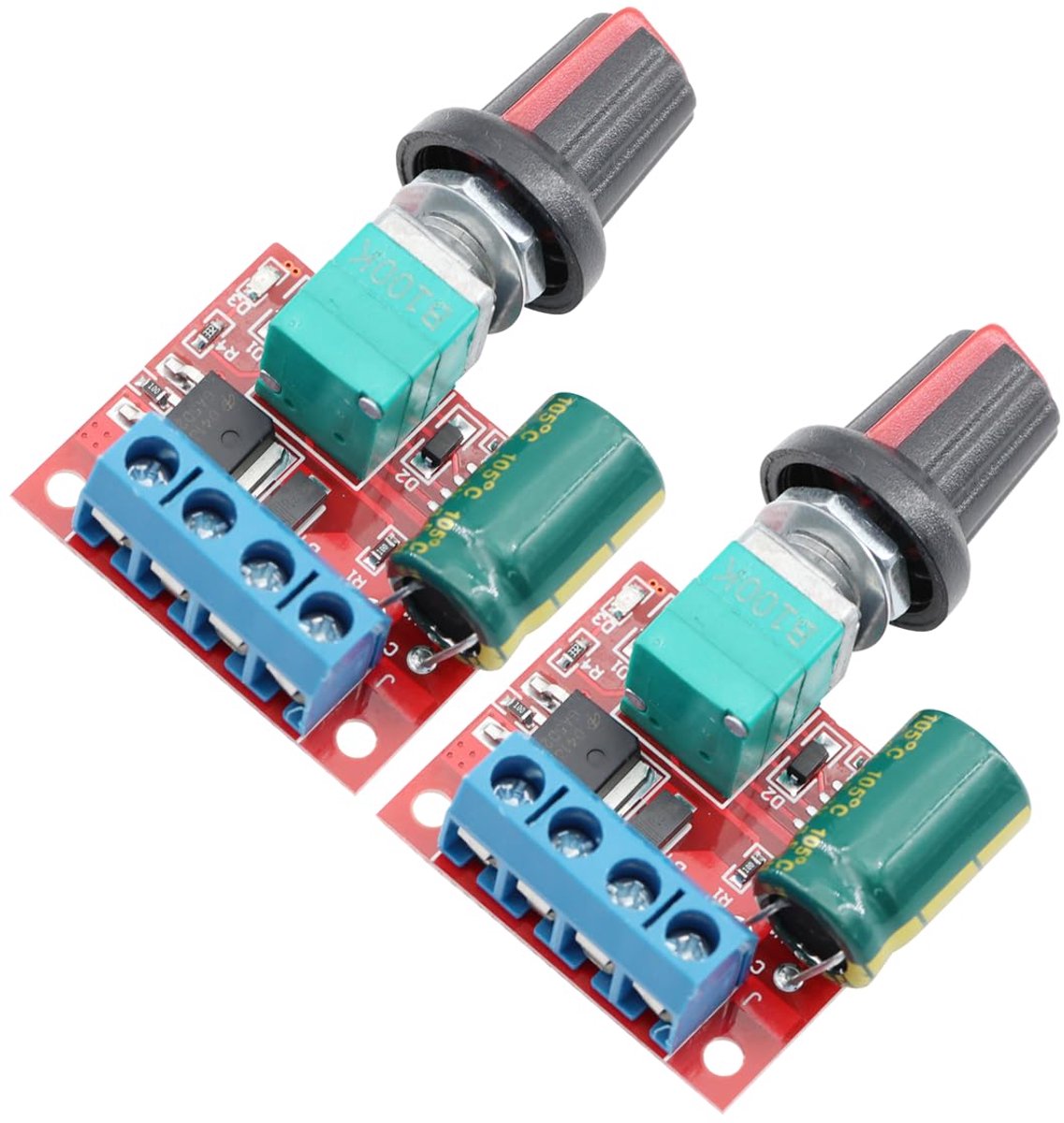 Ultracompacte PWM DC-motortoerentalregelaar 5V-35V 5A Toerentalschakelaar met Schakelfunctie LED-dimmer Traploze - ShopVlot