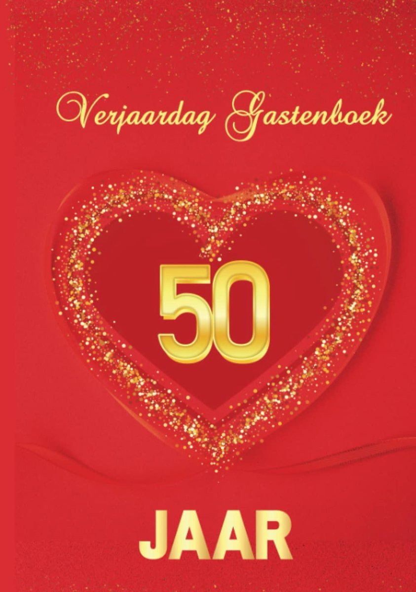 Verjaardag Gastenboek 50 jaar: Elegant verjaardagscadeau. 100 pagina's te personaliseren met foto's, felicitaties - ShopVlot