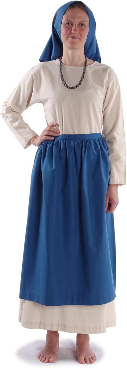 Medieval Apron Cotton Model: Repanse, Royal Blue, One Size - ShopVlot