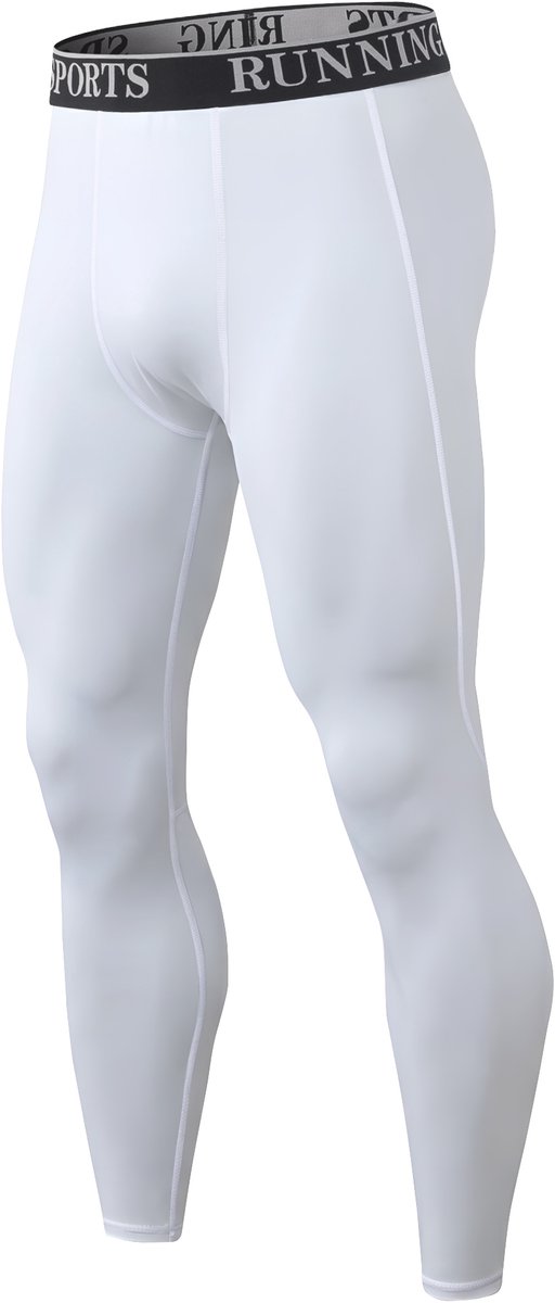 MEETYOO Heren Sport Leggings Compressie Broek Hardloopbroek Lange Strakke Ademende Baselayer Leggings Track Broek voor Fitness Jogging Basketbal