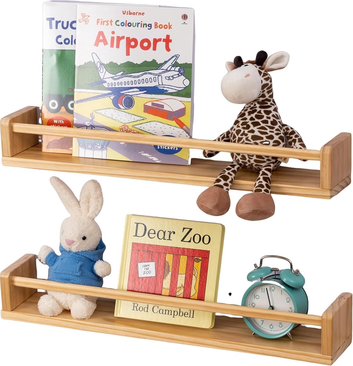 Zwevende planken massief natuurlijk hout 60 cm boekenplank kinderkamer Wandmontage baby zwevende boekenplanken Wanddecoratie voor kinderkamer, badkamer