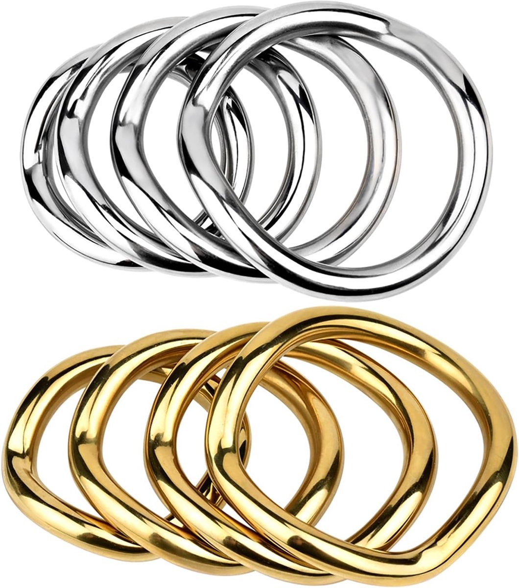 Penis Ring Metal Mens Stainless Steel Cock Rings Male Best Cock Ring for Men Rection Sex Pennis Ring Pleasure Rings Anillo Para Pene Couples Adult Sex Toys for Men (45mm,Silver)
