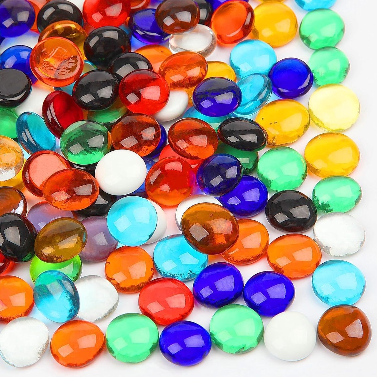 200 stks Veelkleurige Glas Stenen - 900g Vaas Aquarium Tuin Decor