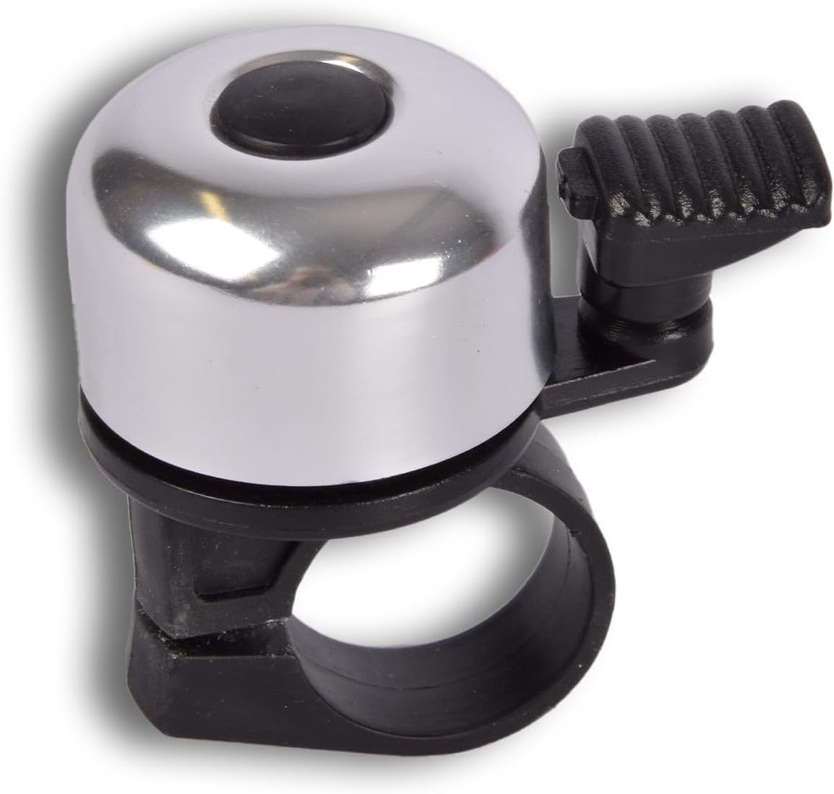 Fietsbel I Zwart en Zilver I Kunststofhouder I Binnenmaat 22mm I Breedte 30mm I Duurzaam en Lichtgewicht I Inclusief Schroef I Perfect voor Je Fiets