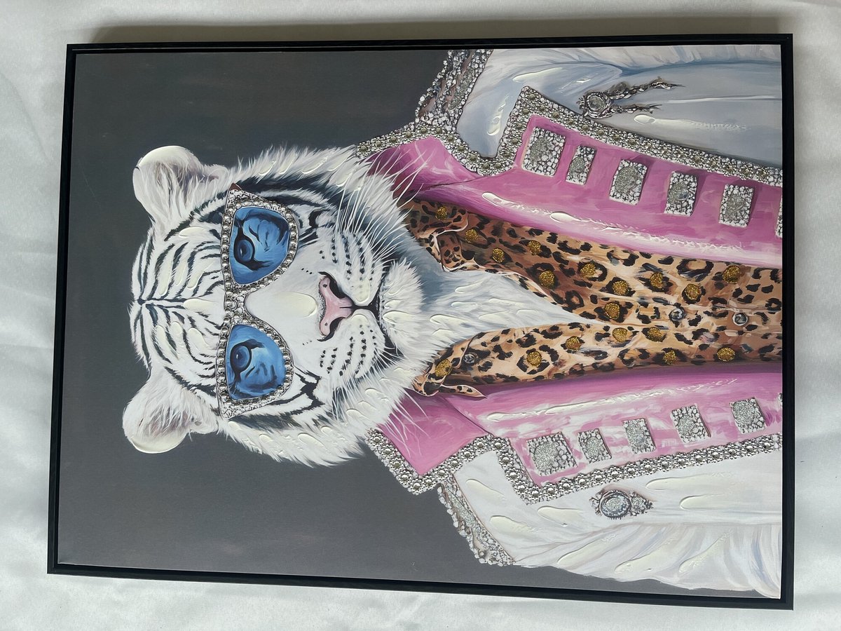 Schilderij cool tiger 60x80cm