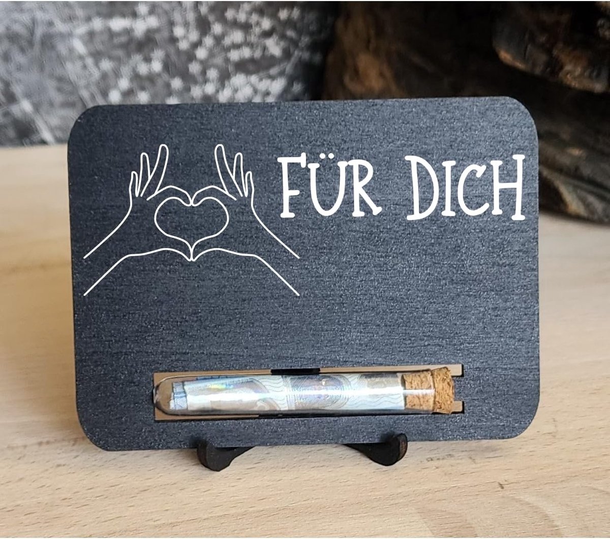 Jou geldgeschenkset incl. mini-ezel cadeaukaart, cadeau, aandacht van hout in klein formaat, creatieve geldgeschenkverpakking, coole geldkaart