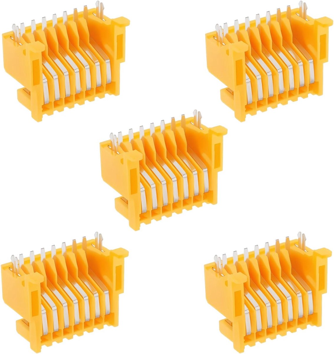 5 stuks Geel Connectorklem PCB Laadbeschermingsbord Connectorklem Bedrading Verbindingsklem Compatibel met Makita 18V BL1850 BL1830