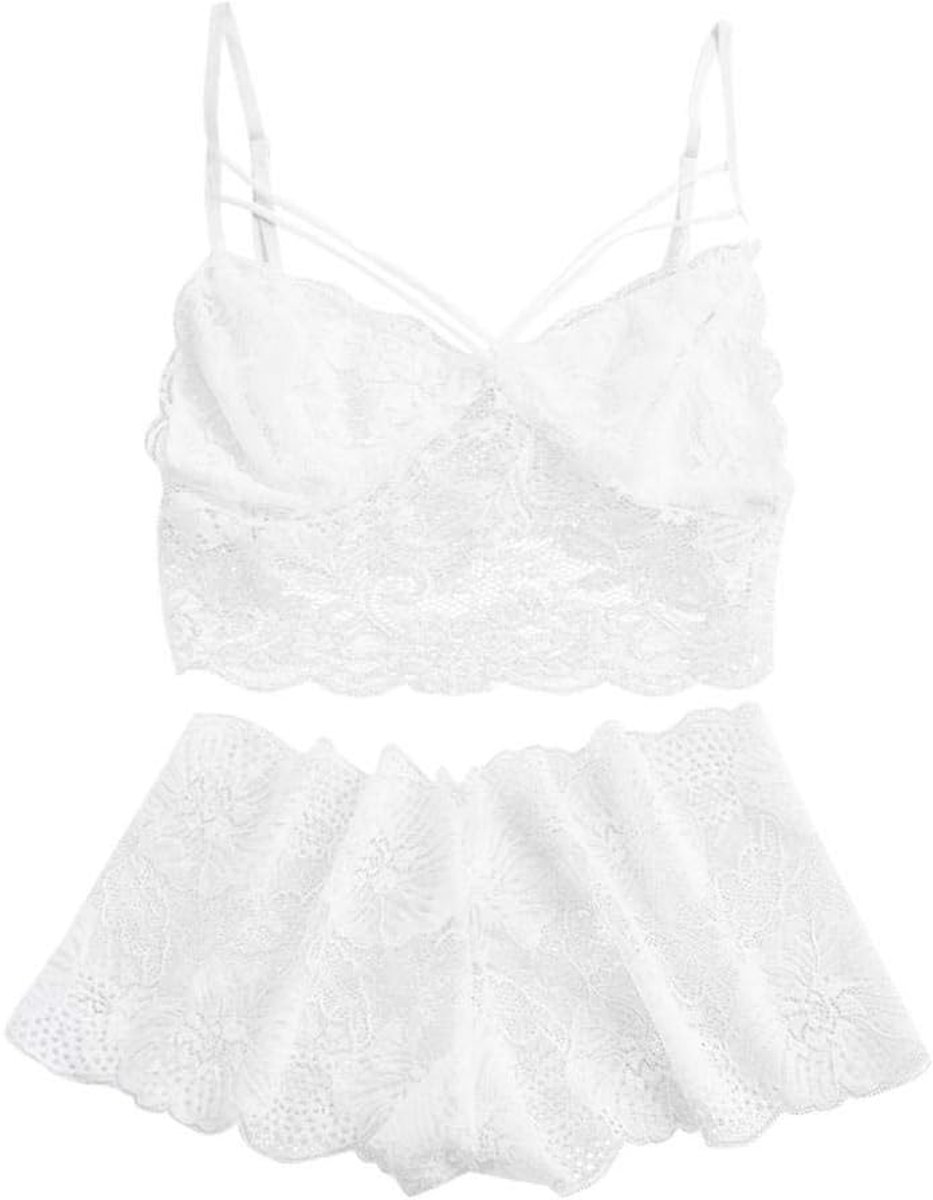Kimono voor dames kanten robe transparant nachtkleding ochtendjas badjas lingeriesetErotische Lingerie Dames Sexy Doorzichtig Kant uitgehold Ondergoed Verleiding Grote Maatpakken Sexy Lingerie-WH_XL