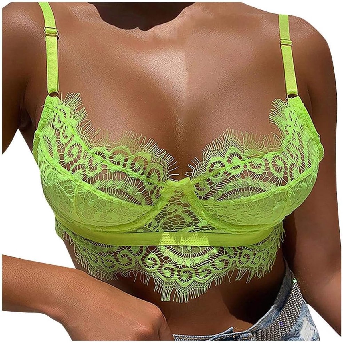 Lingerie & ondergoed Sexy Lingerie Kant Borduurwerk Dame Beha Porno Transparante Vrouwen Sex Ondergoed Verleiding Bustier