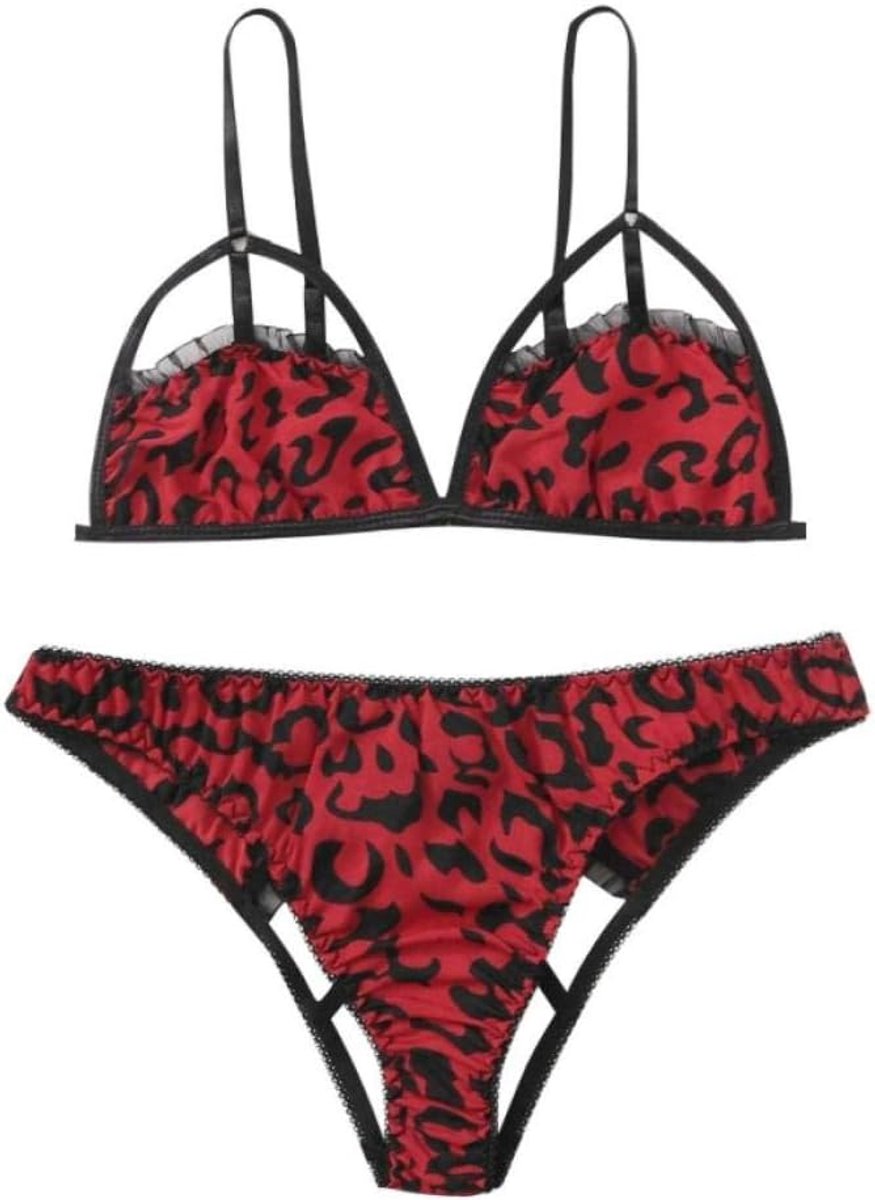 Sets met nachtmode & ochtendjas 2 ST Sexy Kanten Beha Erotische Lingerie Dames Zijden Ondergoed Porno Diepe V Ondergoed Vrouwen Nachtkleding Set