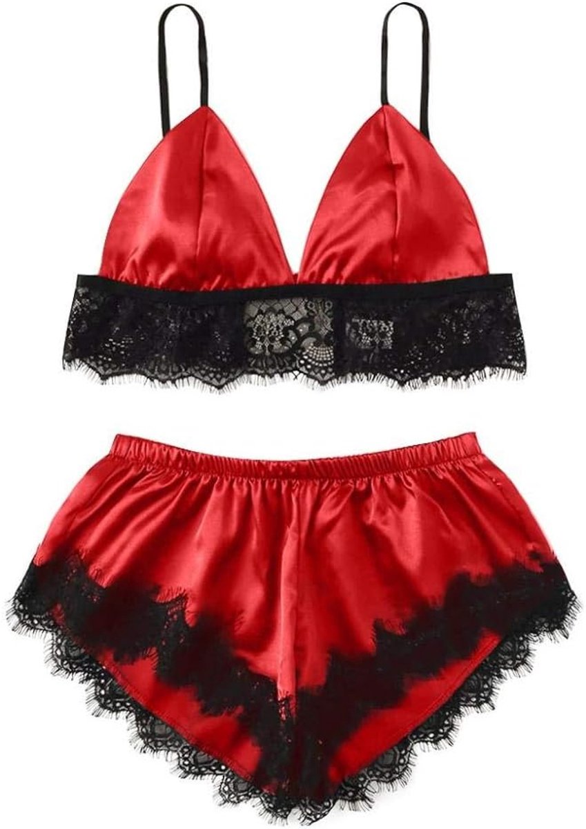 Kimono voor dames kanten robe transparant nachtkleding ochtendjas badjas lingeriesetPyjama Dames Lingerie Pyjama Sexy kanten Lingerie Zijden Ondergoed Nachtkleding Nachthemd Pyjama Satijn
