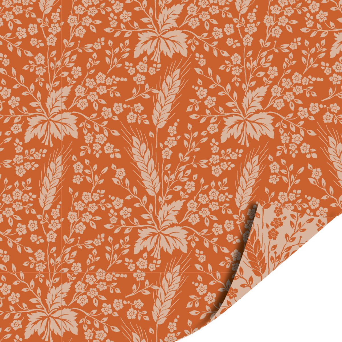 Het Inpakhuis - Cadeaupapier - Inpakpapier - Kadopapier - Luxury Grass Rusty - Luxury Grass Light - 70cm x 2mtr