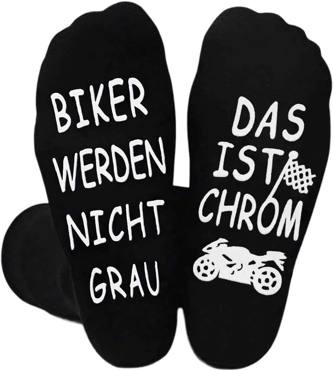 Sokken, Motorfietsgeschenken voor Mannen Grappig Cadeau voor Motorrijders voor Papa Opa Echtgenoot Vriend