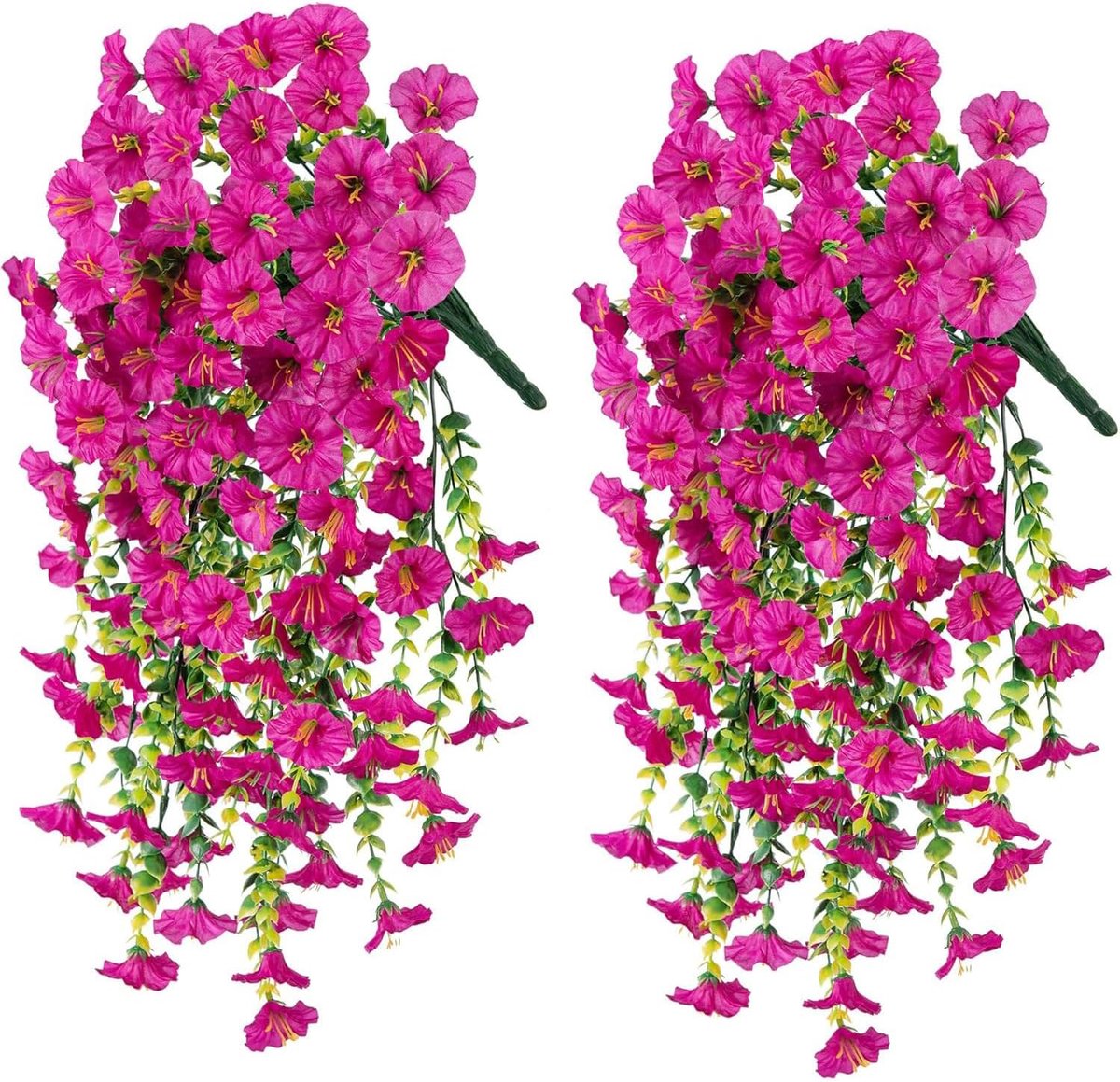 Kunstbloemen, hangende petunia's, zijden bloemen, kunstplanten, hangende kunstplanten, weerbestendig, kunstbloemen, balkon, hangplanten, kunstbloemen, balkonplanten, rode lotus