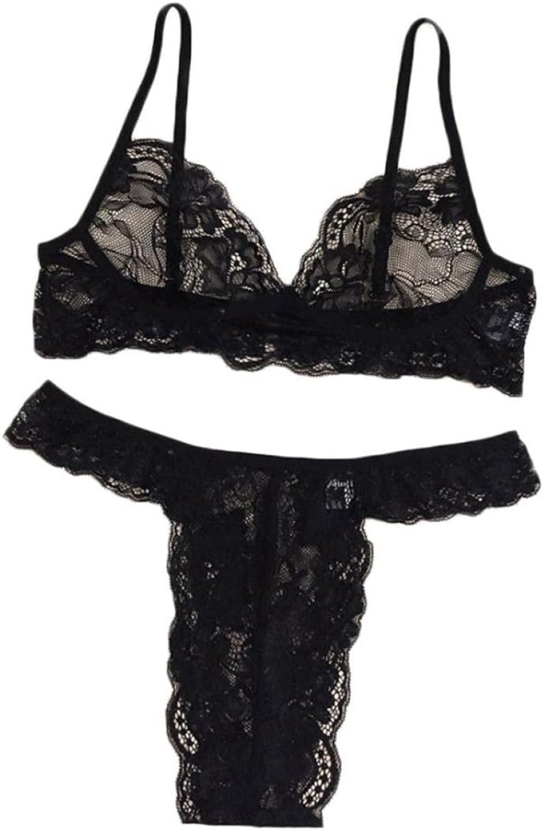 Lingerie & ondergoed Dames Sexy Kostuums Lingerie Kant Draadloze Beha G-String Nachtkleding