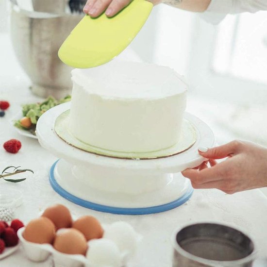 3 STKS Plastic Cake Scraper Set Gebak Deeg Spatel Fondant Cream Cake Scraper Kam Icing Scraper Cake Decoreren Plain Cutters (Wit) — afbeelding 5