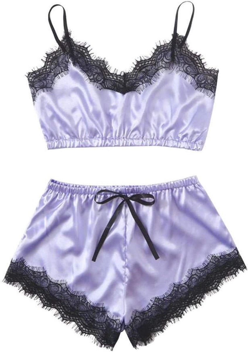 Kleding Sexy Ondergoed Vrouwen Kant Satijn Erotische Lingerie Porno Bh Slips Nachtkleding Verleiding Kostuum Dames-purple_XXL
