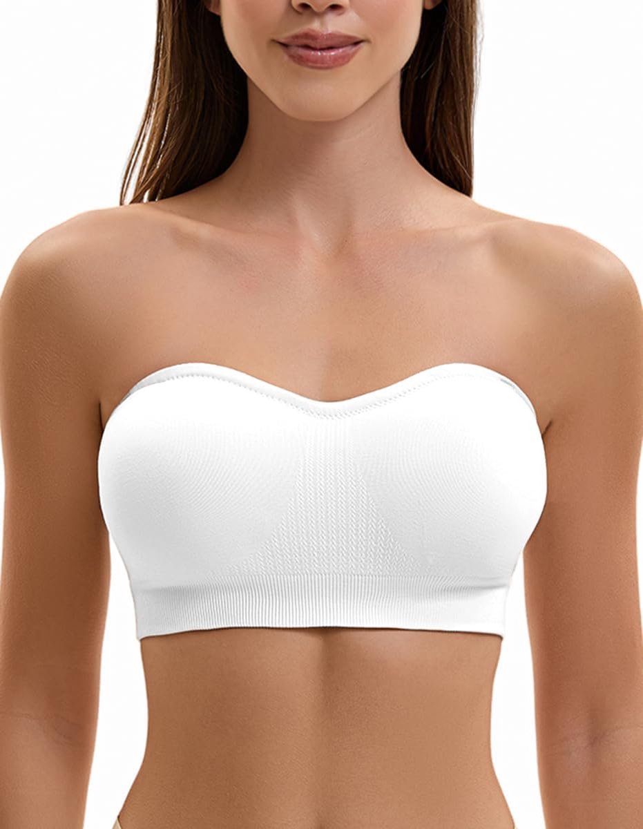 Strapless beha push-up zonder beugel bandeau top grote maten antislip siliconen bralette naadloze tube top met heldere en zwarte bandjes