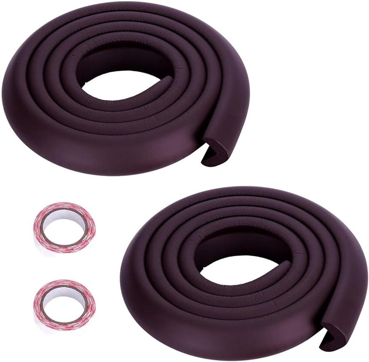 2 stuks randbescherming, 2 m hoekbescherming voor baby's van schuimrubber, randbescherming en stootbescherming voor tafels, veilig voor kinderen, schuimkussen, anti-botsing bumperstrips voor scherpe