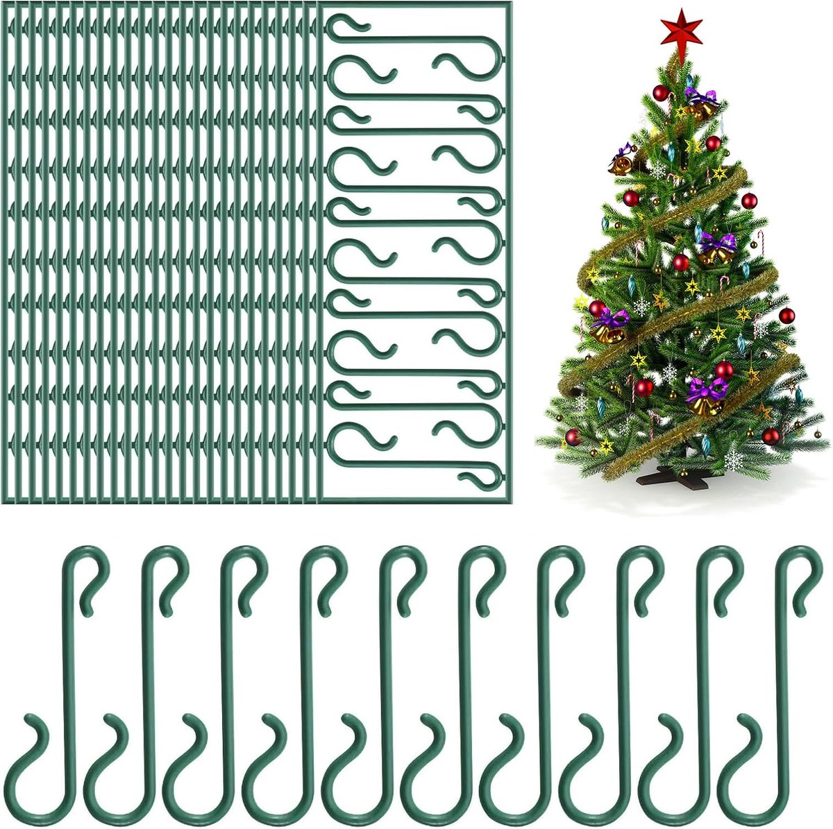 Kerstballen, ornamenten, kerstversiering voor kerstboom, groen, mini-hangers voor kerstboom, kerstkrans